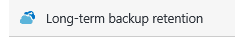 Long Term Backup Retention Selection